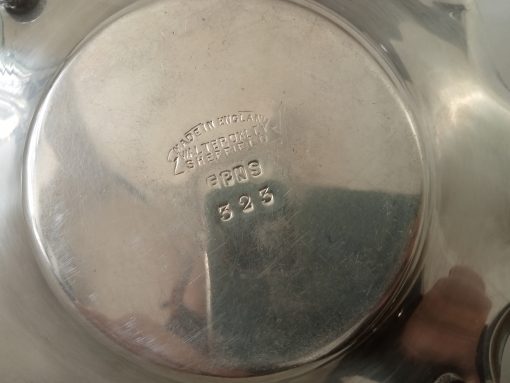 Edwardian Glass and Silver Plate Sugar Basin - Image 4