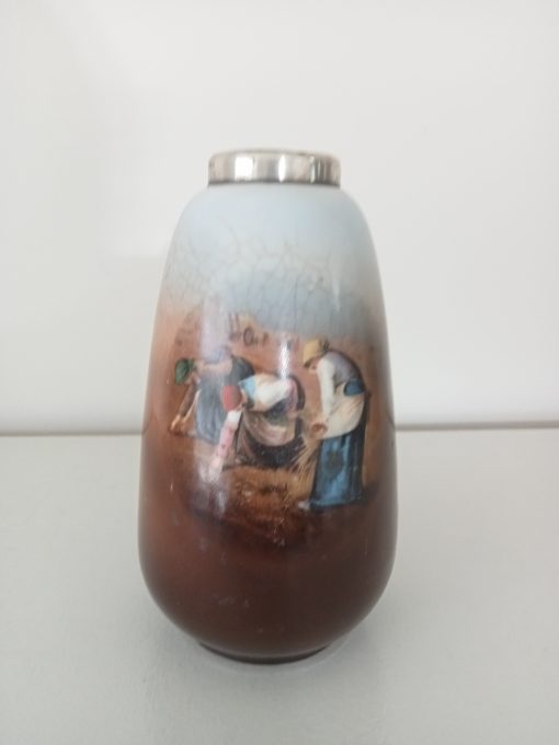 English Sterling Silver Rimmed Posy Vase