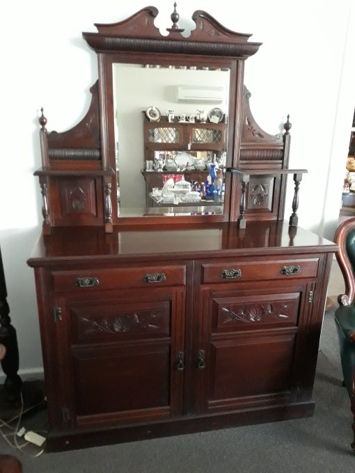 Edwardian Walnut Mirrored Sideboard