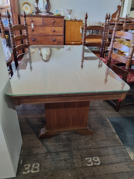 Glass Topped Art Deco Dining Table - Image 3