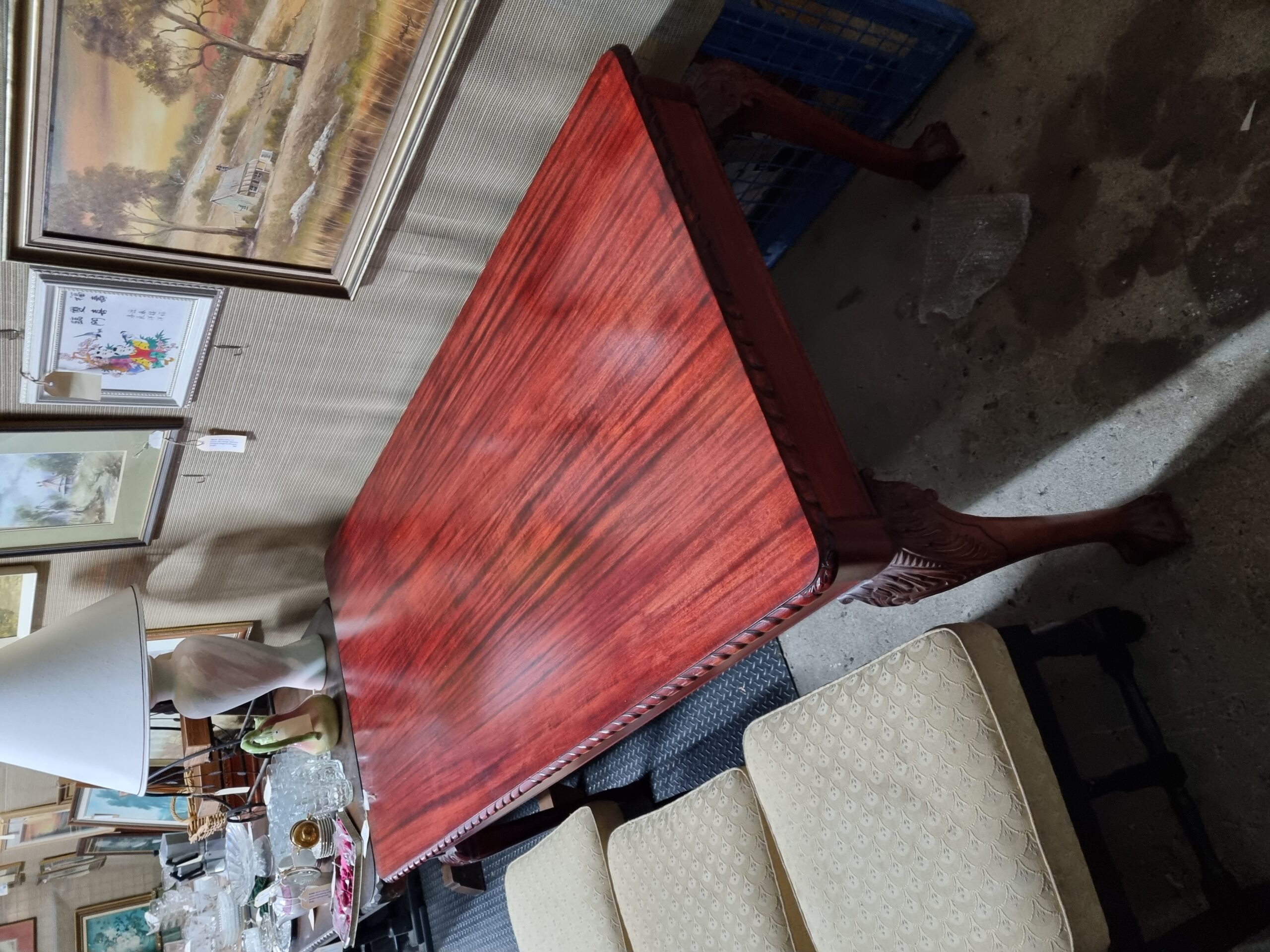 Six Seater Table with Claw Feet