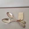 Pair of Antique Sterling Silver Soup Spoons