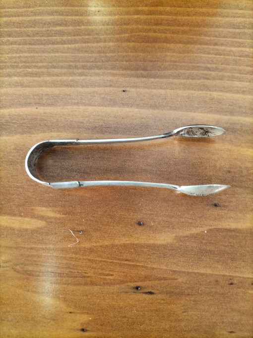 Silver Plate Basket with Ruby Glass Liner & Tongs - Image 3