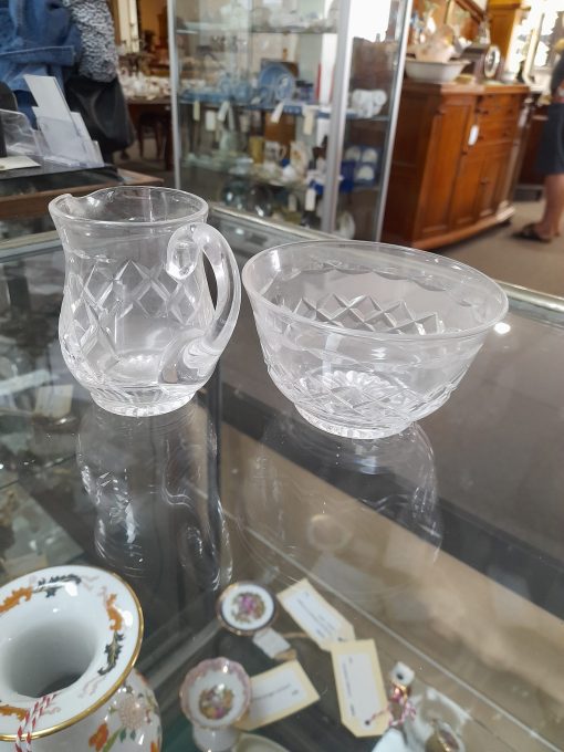 Stuart Crystal Milk Jug and Sugar Bowl