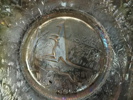 Marigold Carnival Glass 'Kangaroo' Bowl - Image 2
