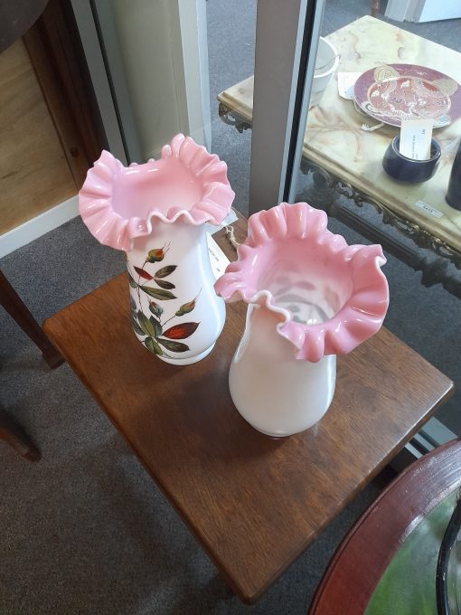 Pair of Victorian Hand Painted Vases - Image 2