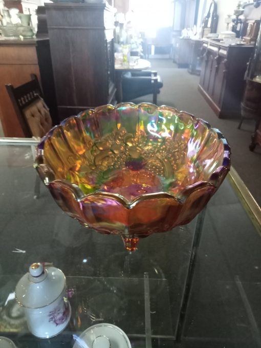 Carnival Glass Fruit Bowl - Image 3