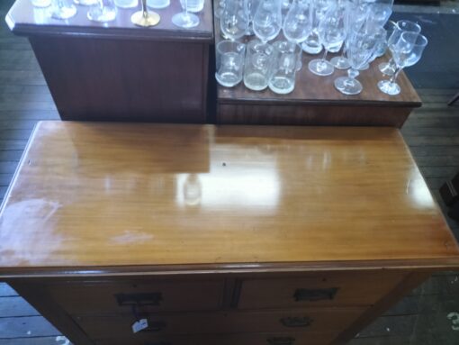 Antique Pine Chest Of Draws - Image 2