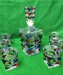 Colored Glass Decanter Set