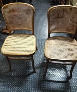 Pair Of Bentwood Rattan Chairs