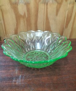 Alternative view of Uranium Glass Bowl