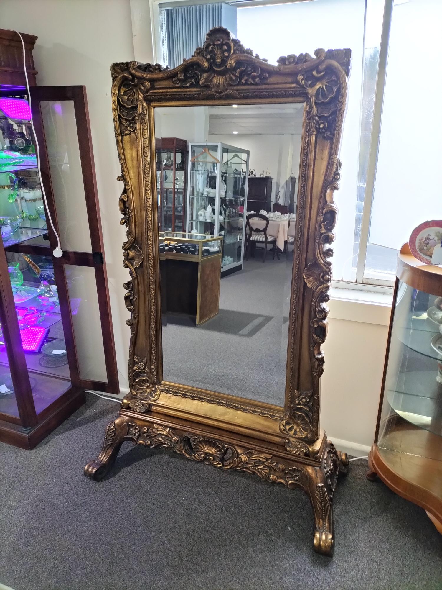 Ornate Cheval Mirror