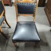 Set of Six Black Leather Chairs