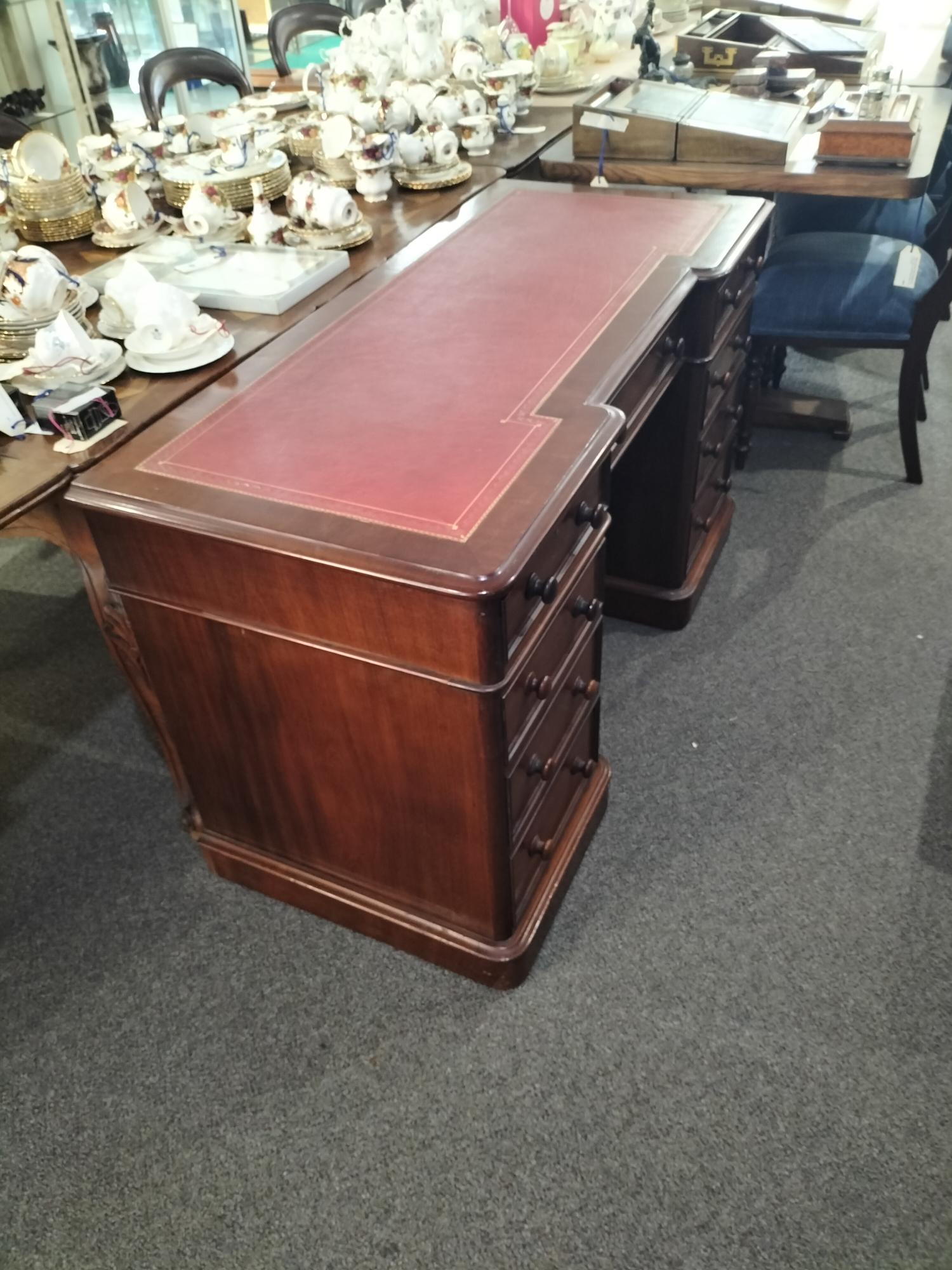 Victorian Pedestal Desk - Image 4