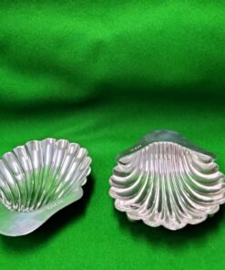 Pair Of Sterling Silver Shell Form Dishes
