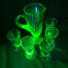 Art Deco Uranium Glass Drinks Set