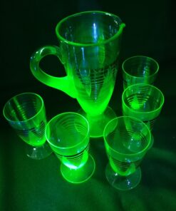 Art Deco Uranium Glass Drinks Set