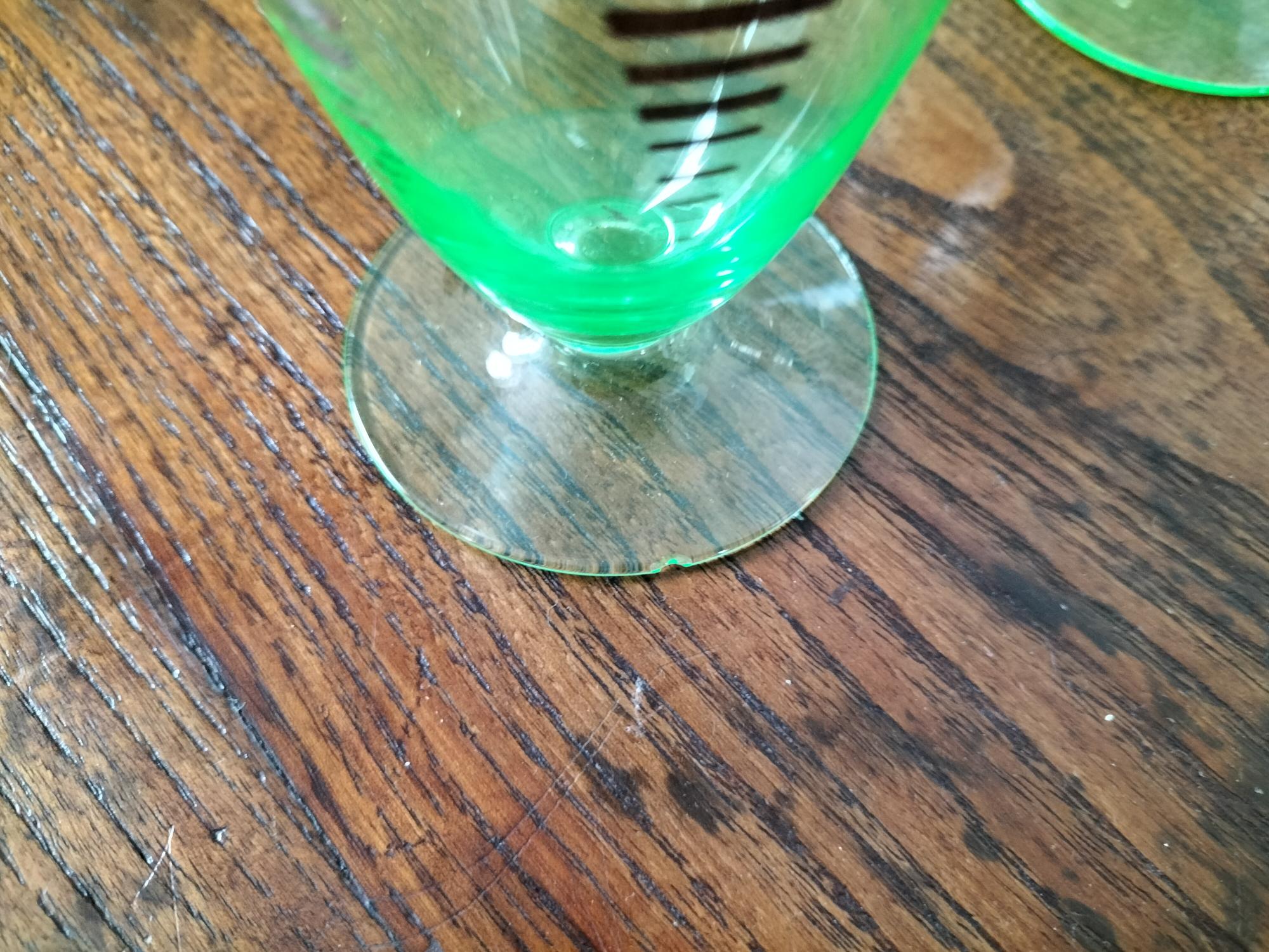 Art Deco Uranium Glass Drinks Set - Image 3