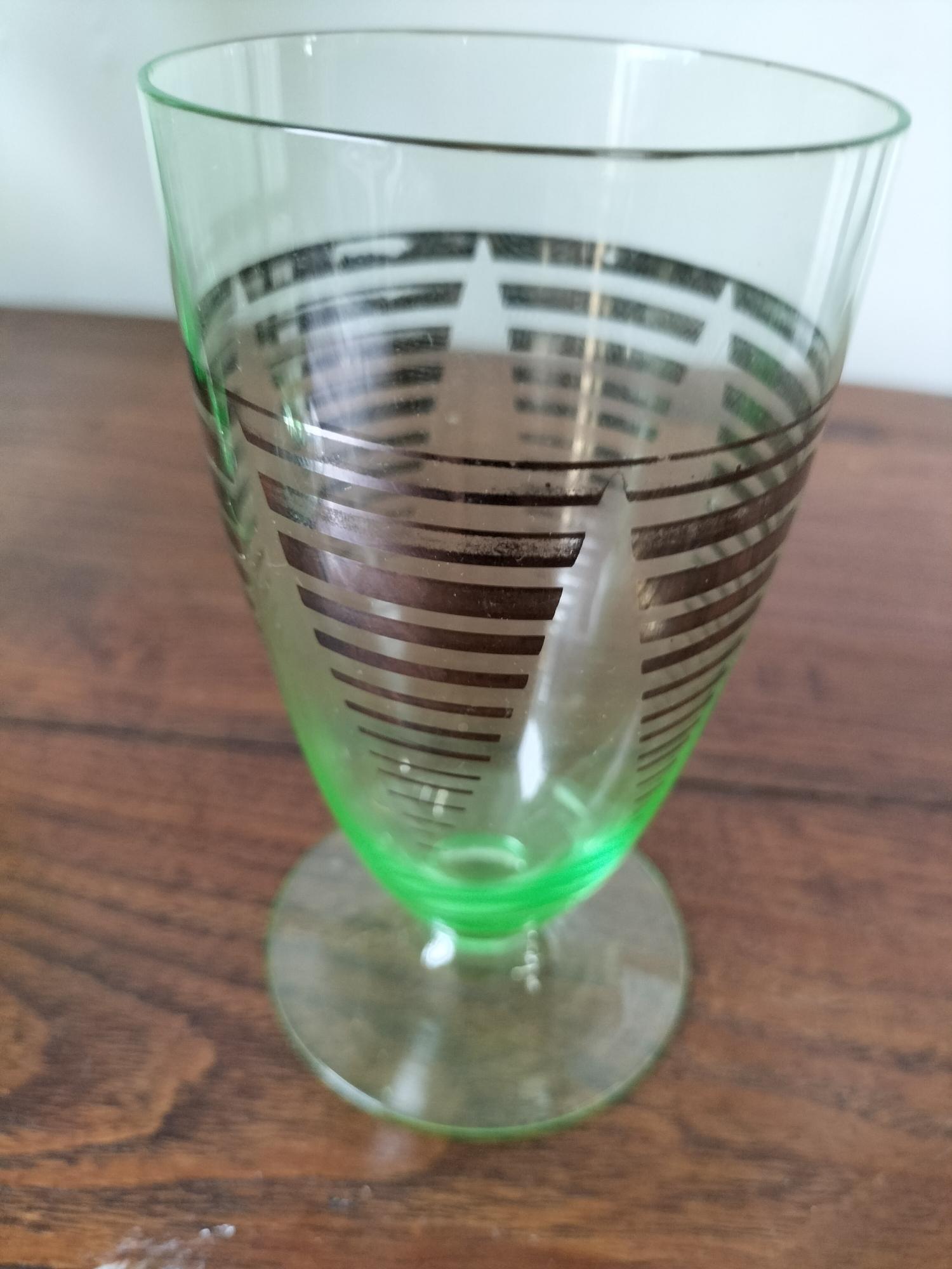 Art Deco Uranium Glass Drinks Set - Image 4